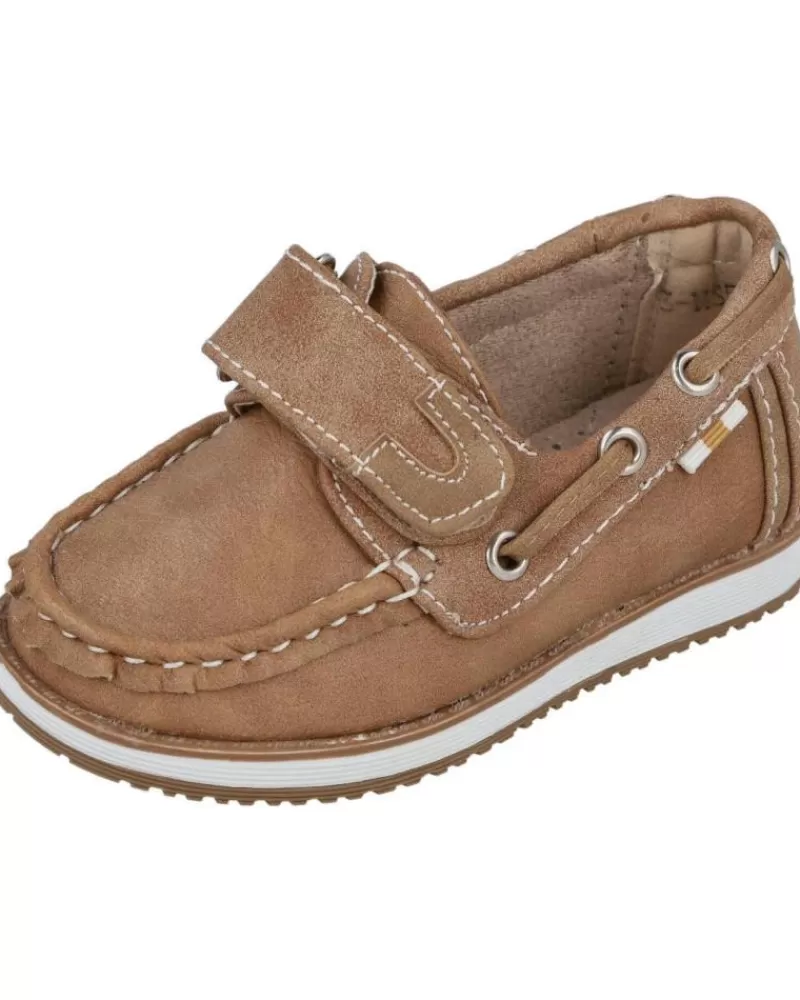 Boy BUBBLE BOBBLE Boat Shoes-Boy Boat Shoes 3-Ns599B Zapatos Nautico Velcro Camel