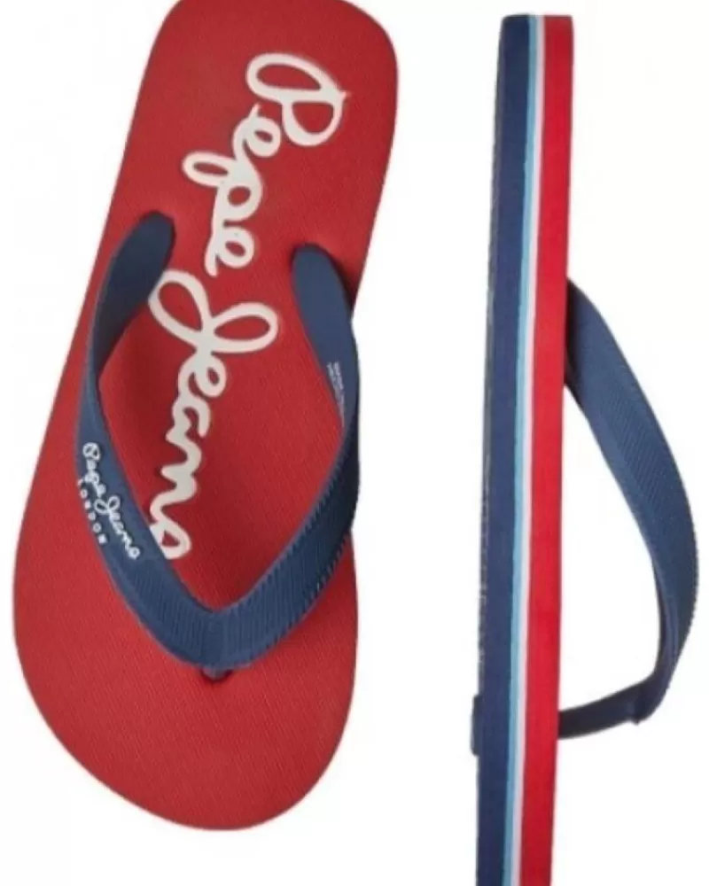Boy PEPE JEANS Flip Flops-Boy Flip Flops Chancla Dedo Bay Beach Rojo