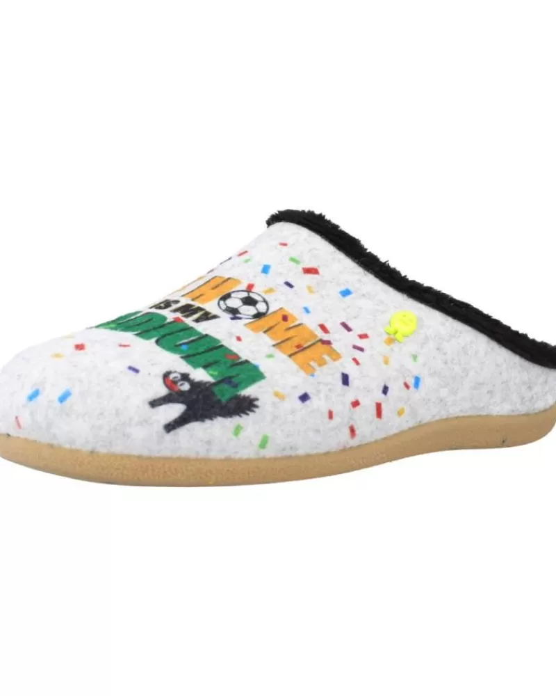 Boy HOT POTATOES House Slipers-Boy House Slipers Santry Gris