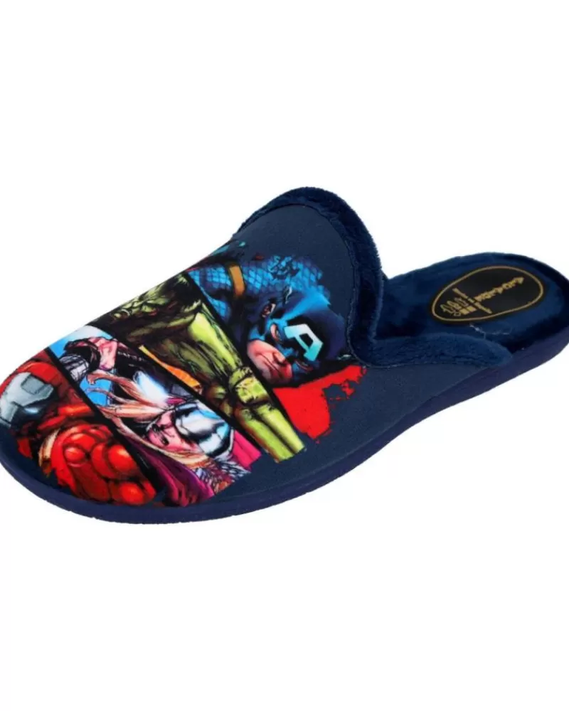 Boy L&R SHOES House Slipers-Boy House Slipers L&R Shoes 331 Zapatillas De Casa Nino Marino
