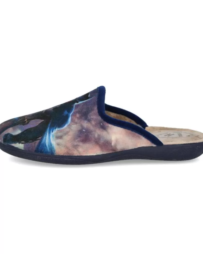 Boy L&R SHOES House Slipers-Boy House Slipers L&R Shoes Lr Shoes 355187 Zapatillas De Casa Nin Azul