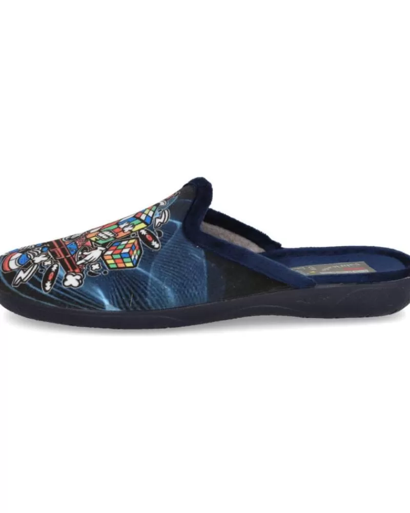 Boy L&R SHOES House Slipers-Boy House Slipers L&R Shoes Lr Shoes 60-C10 Zapatillas De Casa Nin Azul