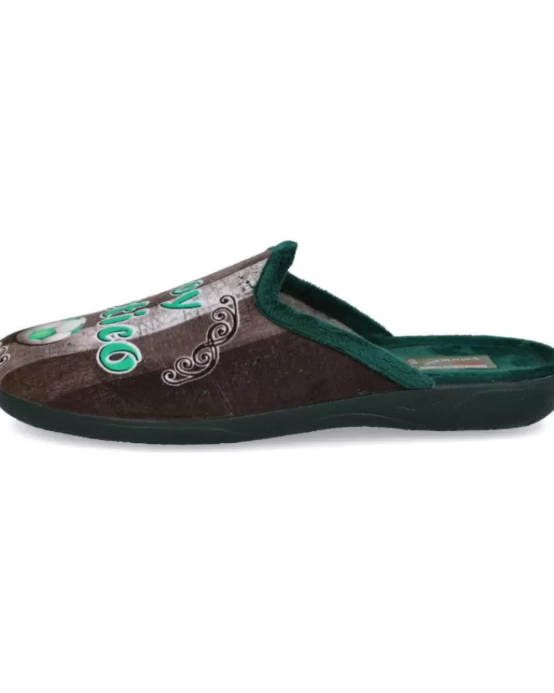 Boy L&R SHOES House Slipers-Boy House Slipers L&R Shoes Lr Shoes 60-C13 Zapatillas De Casa Nin Verde