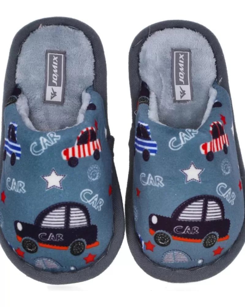 Boy L&R SHOES House Slipers-Boy House Slipers L&R Shoes Lr Shoes Mb7251 Zapatillas De Casa Nin Gris