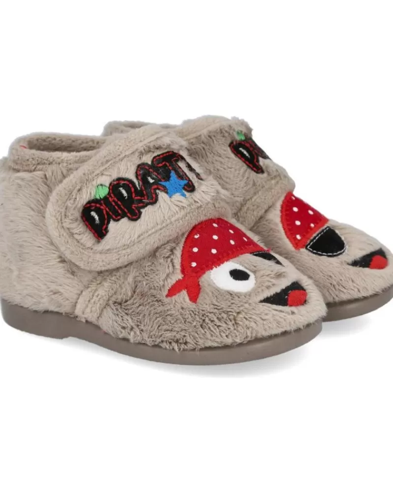 Boy VUL-LADI House Slipers-Boy House Slipers 5109-123 Zapatillas De Casa Ni Taupe