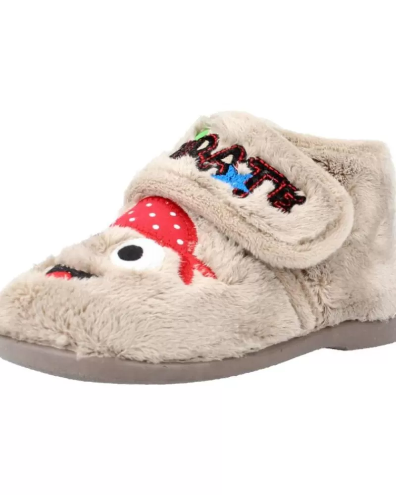 Boy VUL-LADI House Slipers-Boy House Slipers 5109 123 Marron