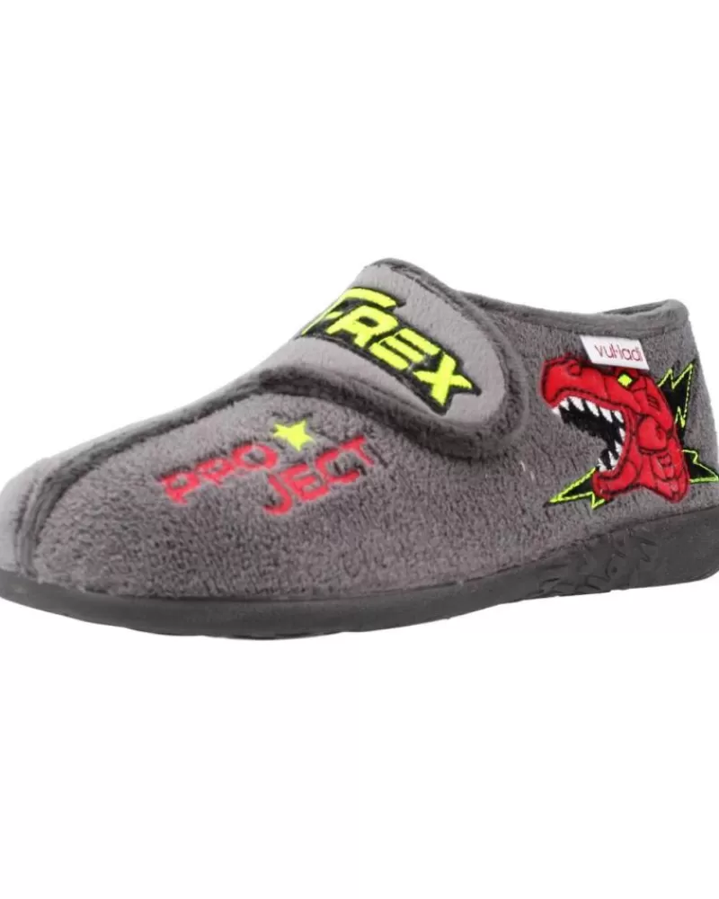 Boy VUL-LADI House Slipers-Boy House Slipers 5246 140 Gris