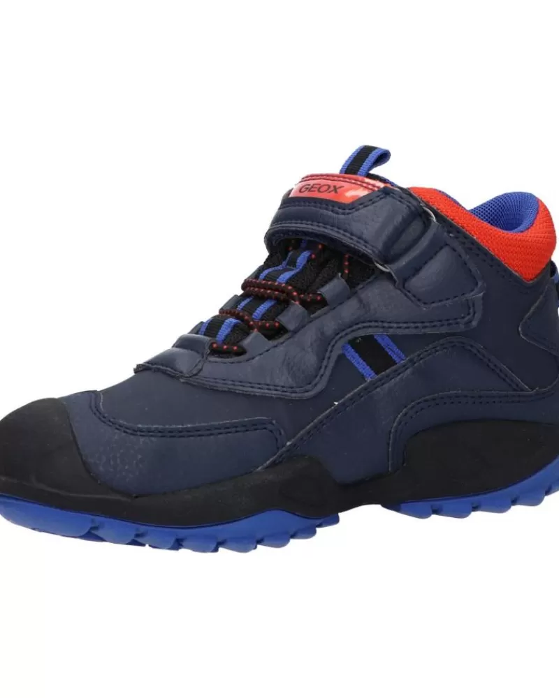 Boy GEOX Mid Boots-Boy Mid Boots J16Cba 0Cebu J New Savage Boy Wpf C0820 Navy-Orange