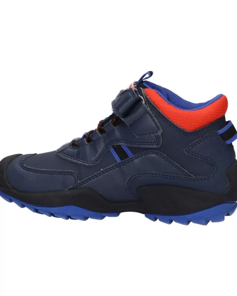 Boy GEOX Mid Boots-Boy Mid Boots J16Cba 0Cebu J New Savage Boy Wpf C0820 Navy-Orange