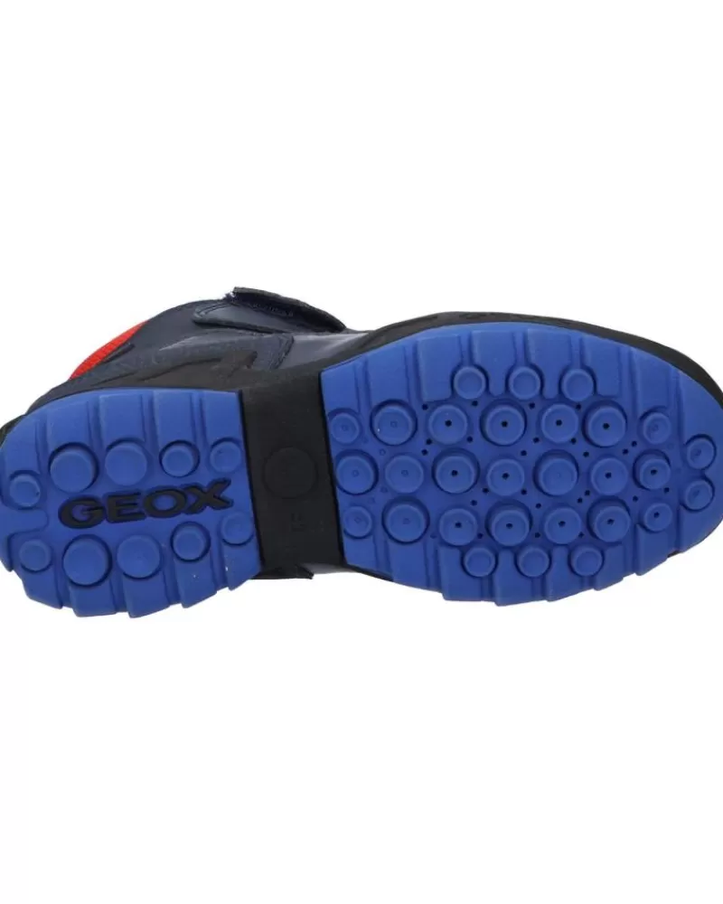 Boy GEOX Mid Boots-Boy Mid Boots J16Cba 0Cebu J New Savage Boy Wpf C0820 Navy-Orange