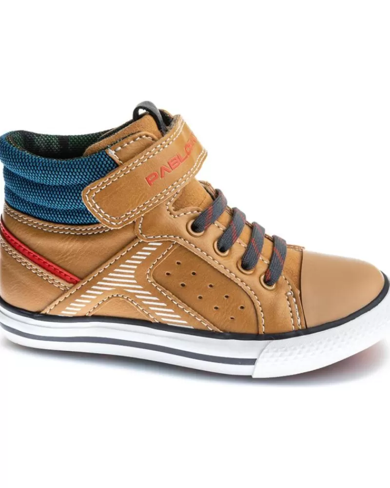 Boy PABLOSKY Boots-Boy Mid Boots Bota Cierre De Velcro Puntera Reforzada P U Melocoton