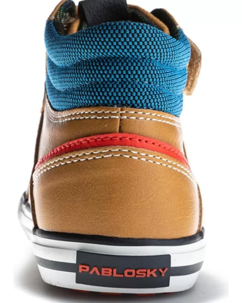 Boy PABLOSKY Boots-Boy Mid Boots Bota Cierre De Velcro Puntera Reforzada P U Melocoton