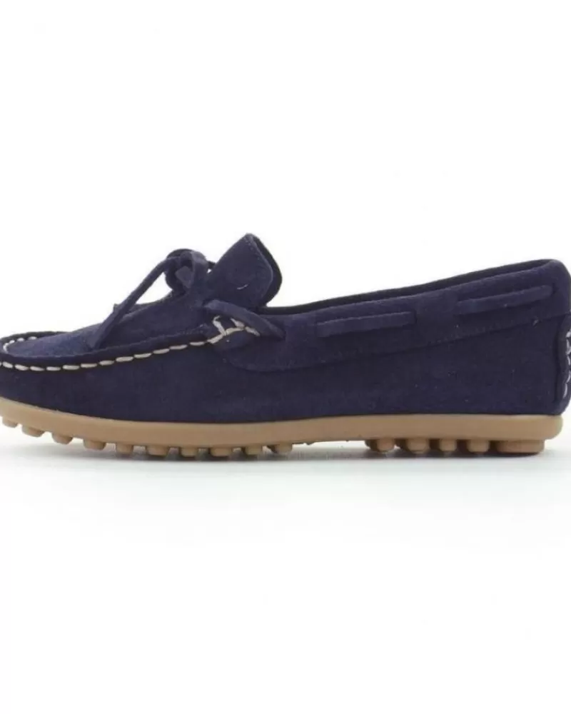 Boy CONFETTIS Moccasins-Boy Mocasines Mocasin Lazo Azul
