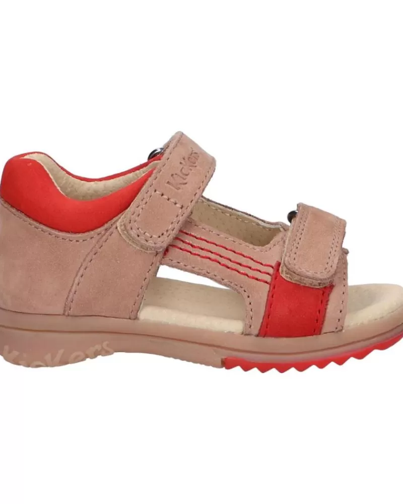 Boy KICKERS Sandals-Boy Sandals 414748-10 Plazabi 112 Beige Orange