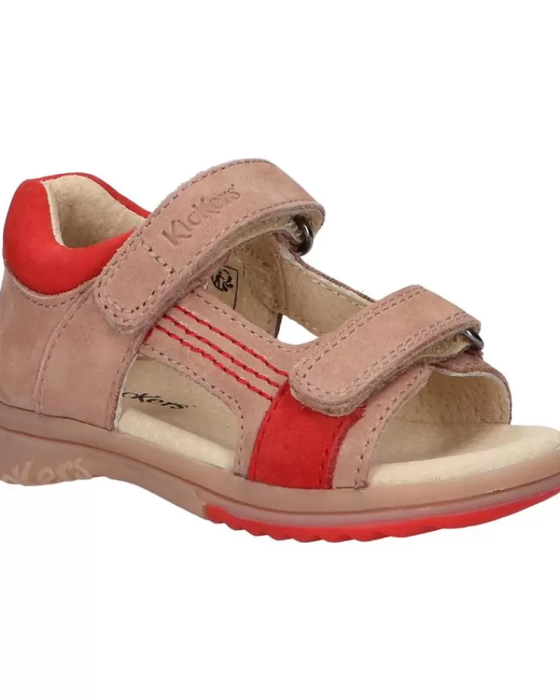 Boy KICKERS Sandals-Boy Sandals 414748-10 Plazabi 112 Beige Orange