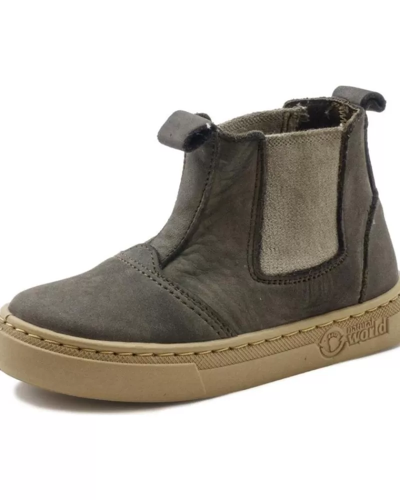 Boy NATURAL WORLD Shoes-Boy Shoes Bota Infantil 6982 N Ada Tipo Chelsea Antracita