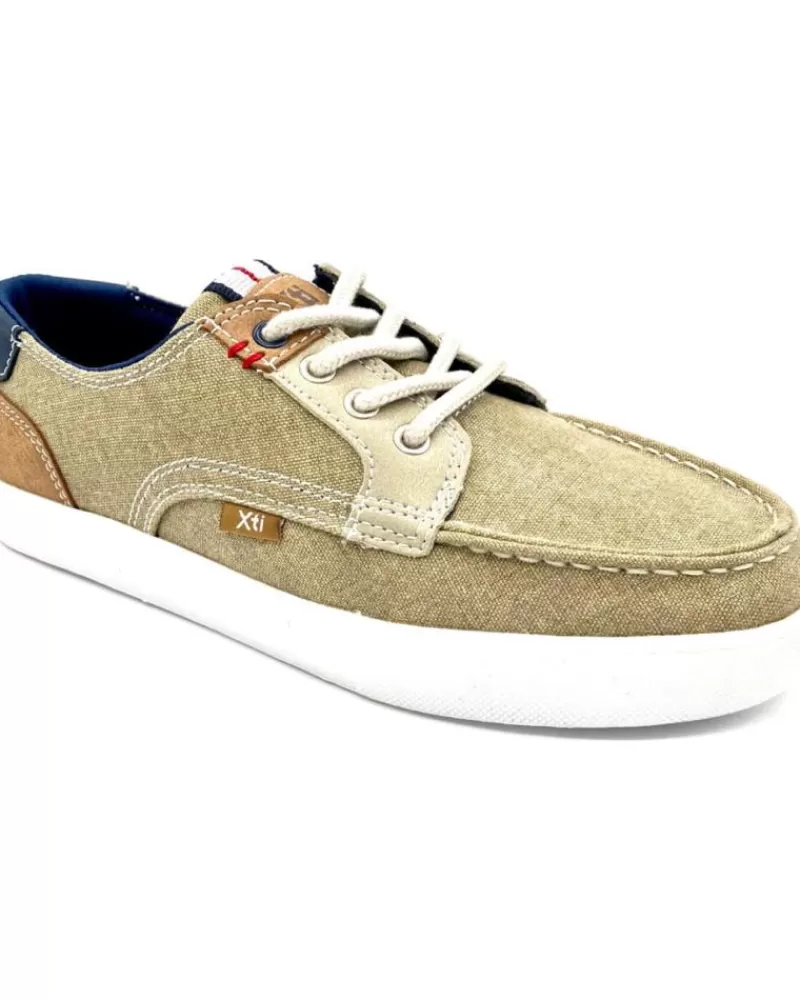 Boy XTI Shoes-Boy Shoes Nautico Lona Beige