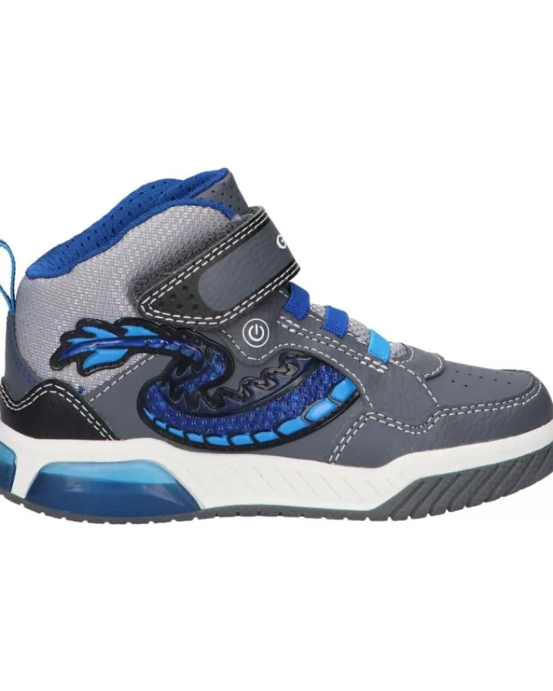 Boy GEOX Trainers-Boy Trainers J949Ce 05411 J Inek Boy C0069 Grey-Royal