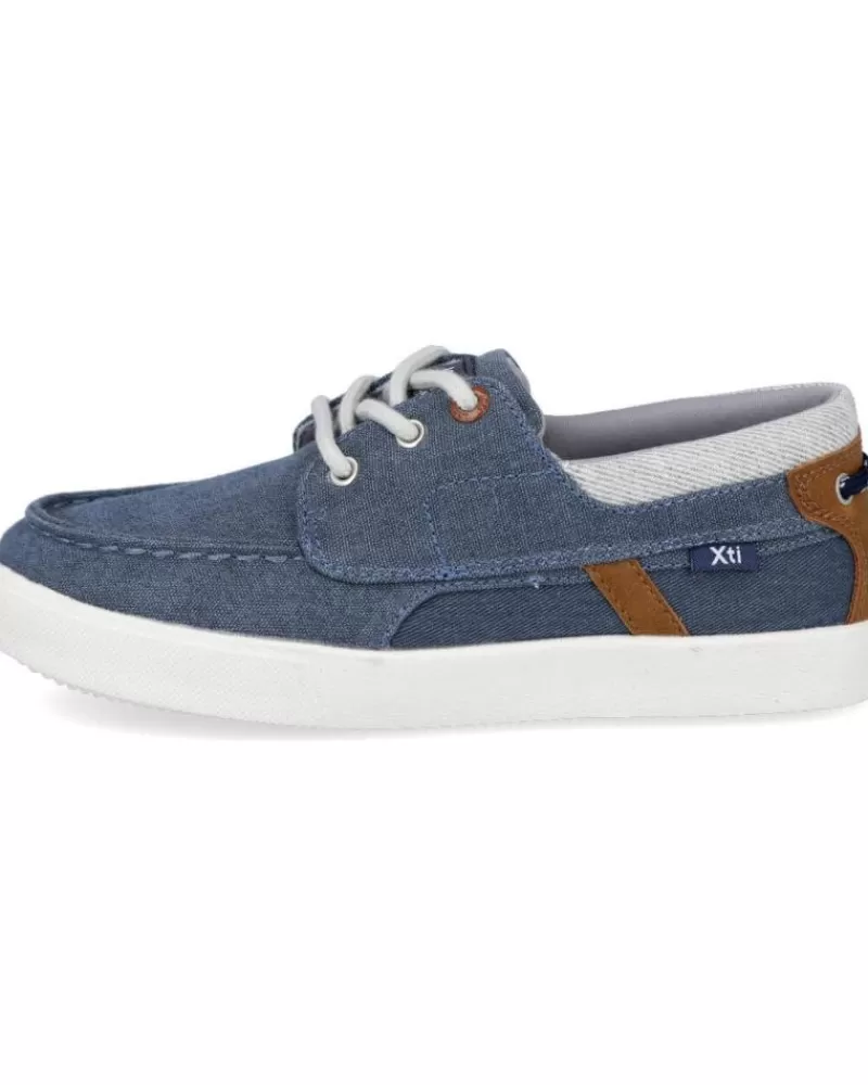 Boy XTI Boat Shoes-Boy Trainers 150425 Zapatillas Lona Nino Azul