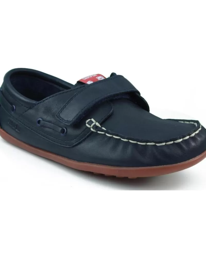 Boy CAMPER Boat Shoes-Girl And Boy Boat Shoes Ninos Krypton Denim Way Honey Marino