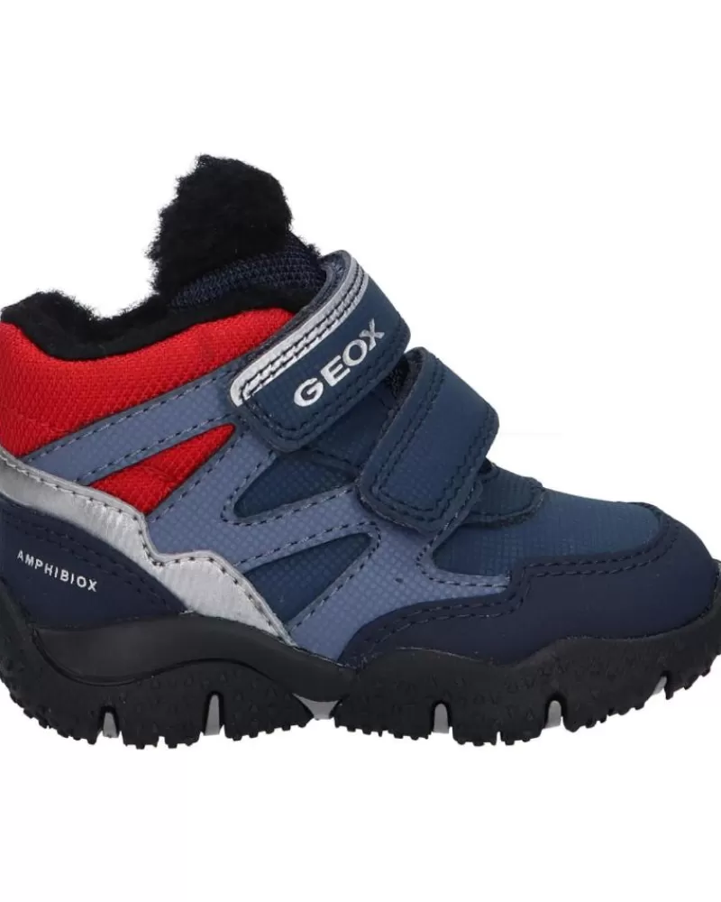 Boy GEOX Mid Boots-Girl And Boy Boots B2620B 0Cefu B Baltic Boy B Abx C0735 Navy-Red
