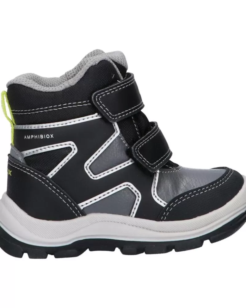 Boy GEOX Mid Boots-Girl And Boy Boots B263Vd 0Fu54 B Flanfil Boy B Abx C0017 Black-Grey