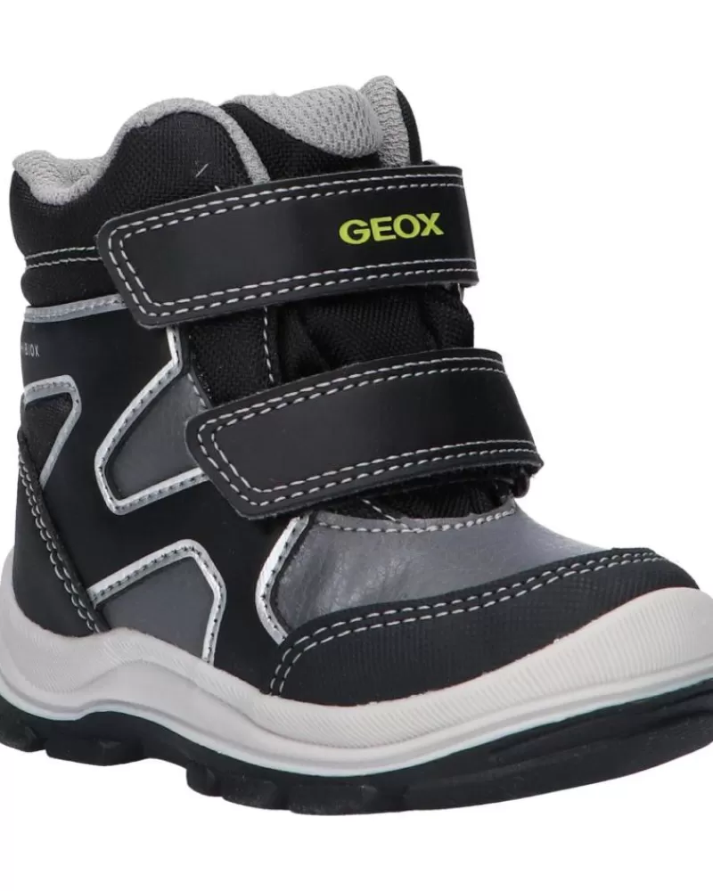 Boy GEOX Mid Boots-Girl And Boy Boots B263Vd 0Fu54 B Flanfil Boy B Abx C0017 Black-Grey