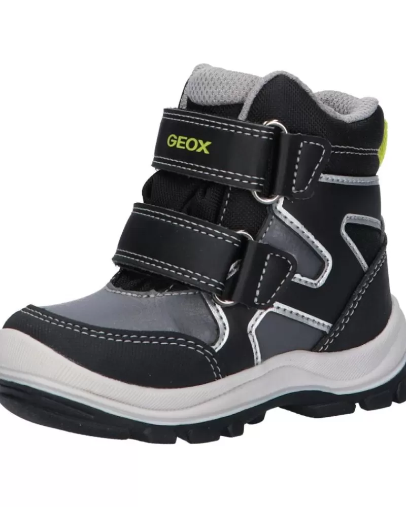 Boy GEOX Mid Boots-Girl And Boy Boots B263Vd 0Fu54 B Flanfil Boy B Abx C0017 Black-Grey