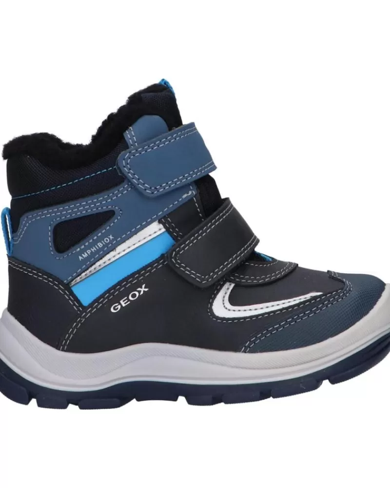 Boy GEOX Mid Boots-Girl And Boy Boots B263Vh 050Fu B Flanfil Boy B Abx C4231 Navy-Sky