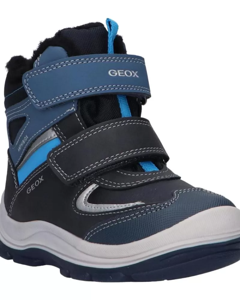 Boy GEOX Mid Boots-Girl And Boy Boots B263Vh 050Fu B Flanfil Boy B Abx C4231 Navy-Sky