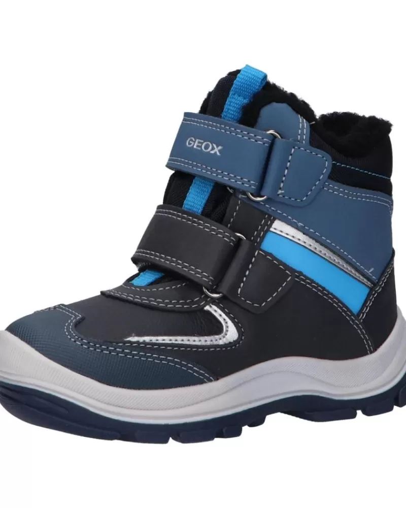 Boy GEOX Mid Boots-Girl And Boy Boots B263Vh 050Fu B Flanfil Boy B Abx C4231 Navy-Sky