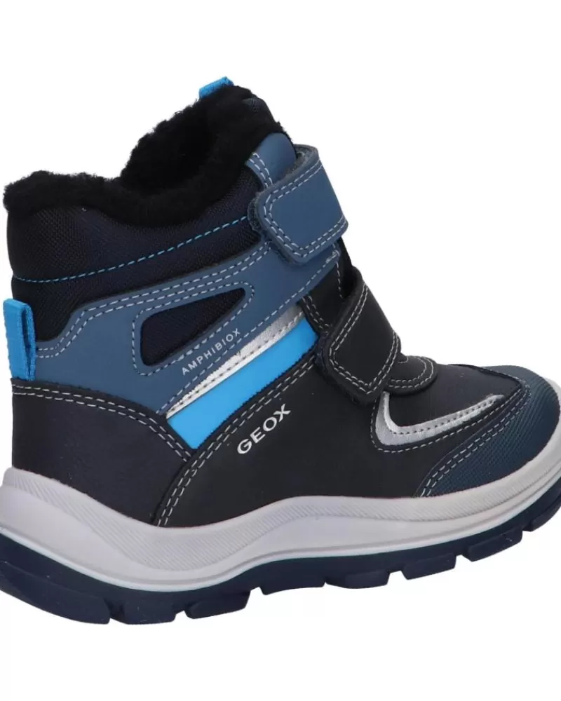 Boy GEOX Mid Boots-Girl And Boy Boots B263Vh 050Fu B Flanfil Boy B Abx C4231 Navy-Sky