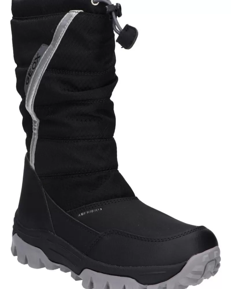 Boy GEOX Boots-Girl And Boy Boots J26Fra 0Fu50 J Himalaya Boy B Abx C0039 Black-Silver