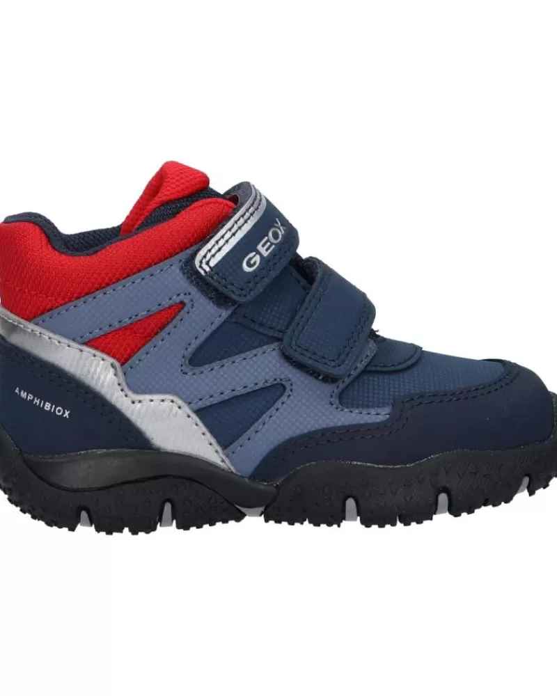 Boy GEOX Mid Boots-Girl And Boy B2620A 0Cefu B Baltic Boy B Abx C0735 Navy-Red