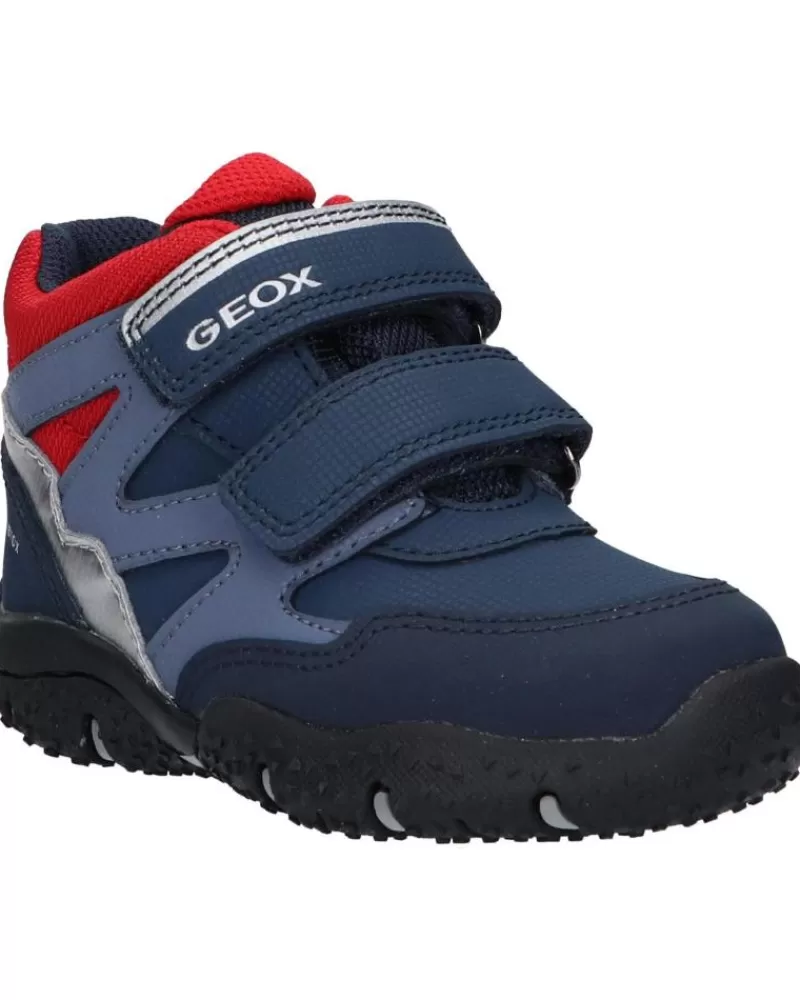 Boy GEOX Mid Boots-Girl And Boy B2620A 0Cefu B Baltic Boy B Abx C0735 Navy-Red