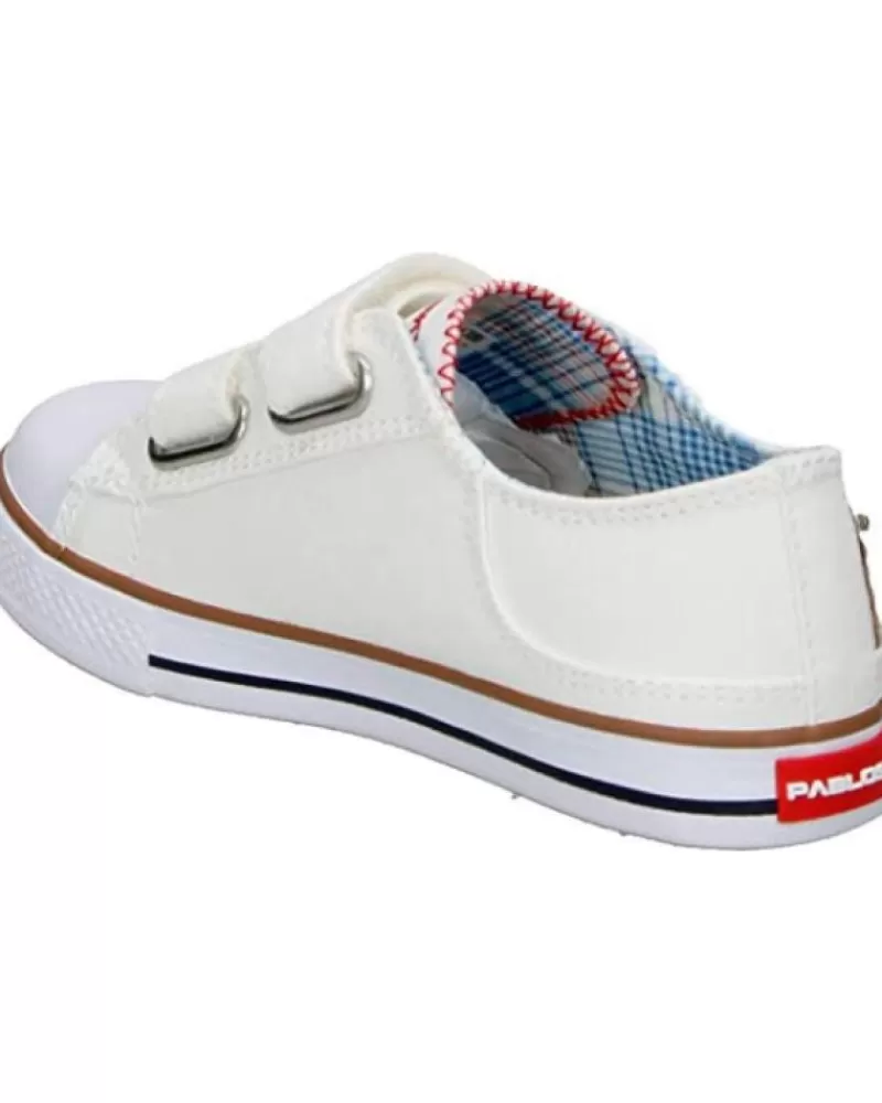 Boy PABLOSKY House Slipers-Girl And Boy House Slipers Canvas Velcros Blanco