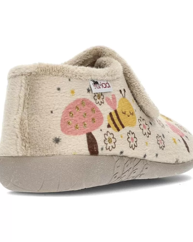 Boy VUL-LADI House Slipers-Girl And Boy House Slipers Pantufla Vulladi 4210 Abejitas Niquel