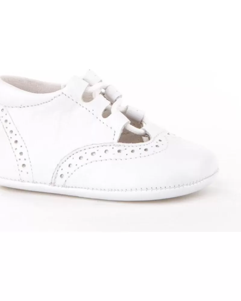 Boy ANGELITOS Infant-Girl And Boy Infant Zapato Patuco Piel 256 Blanco