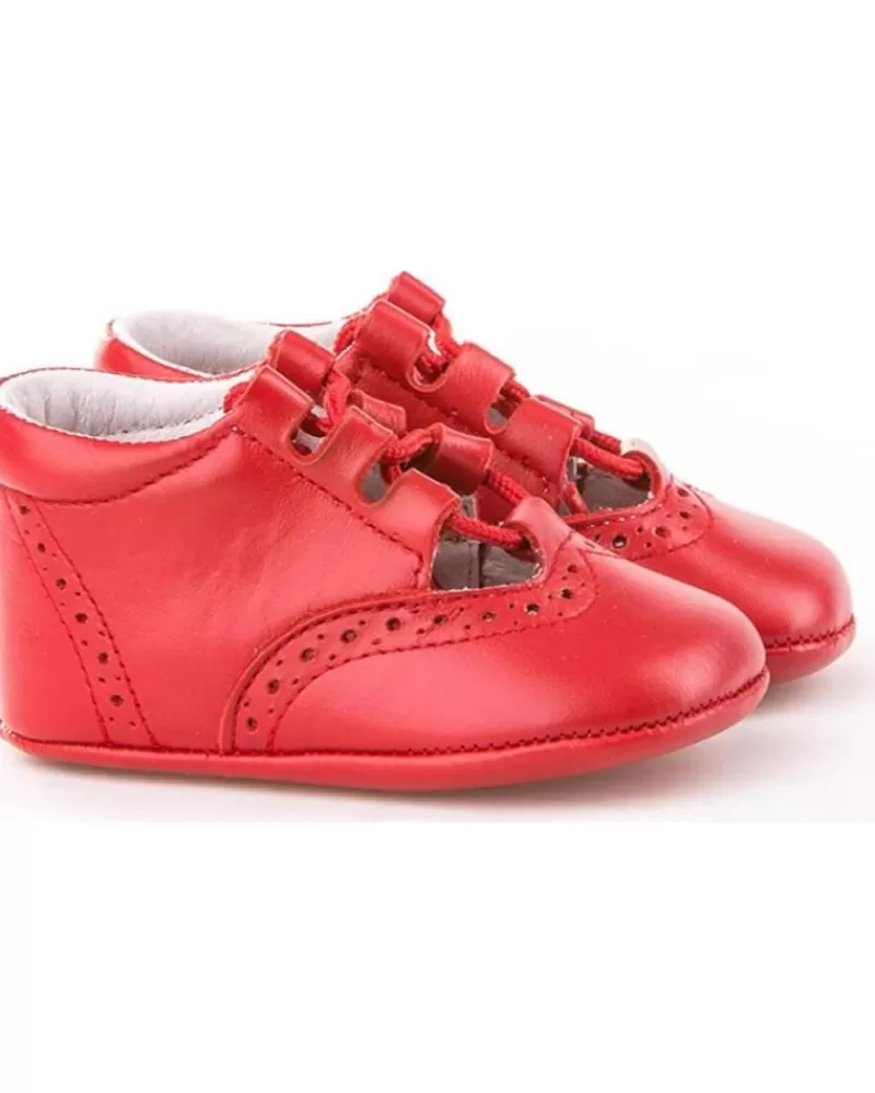 Boy ANGELITOS Infant-Girl And Boy Infant Zapato Patuco Piel 256 Rojo