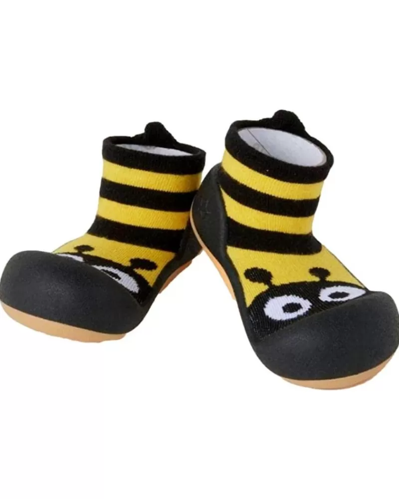 Boy ATTIPAS House Slipers-Girl And Boy Infant Primeros Pasos Attippas Bee Yellow A22Be Negro