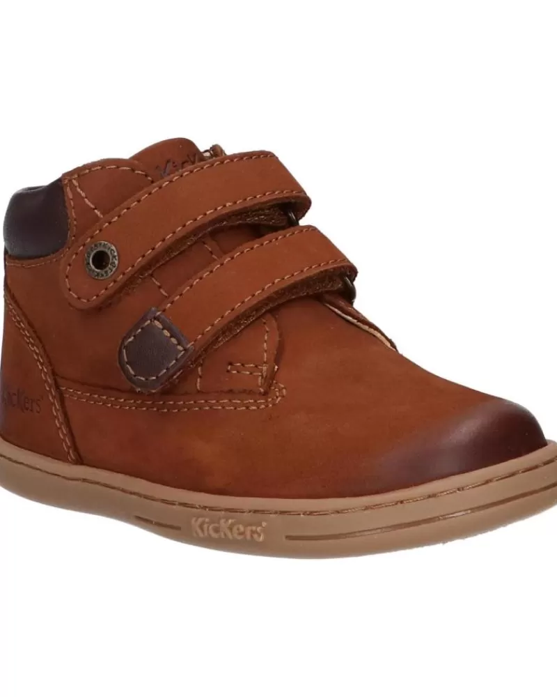 Boy KICKERS Mid Boots-Girl And Boy 571987-10 Tacland Golf 91 Marron Clair