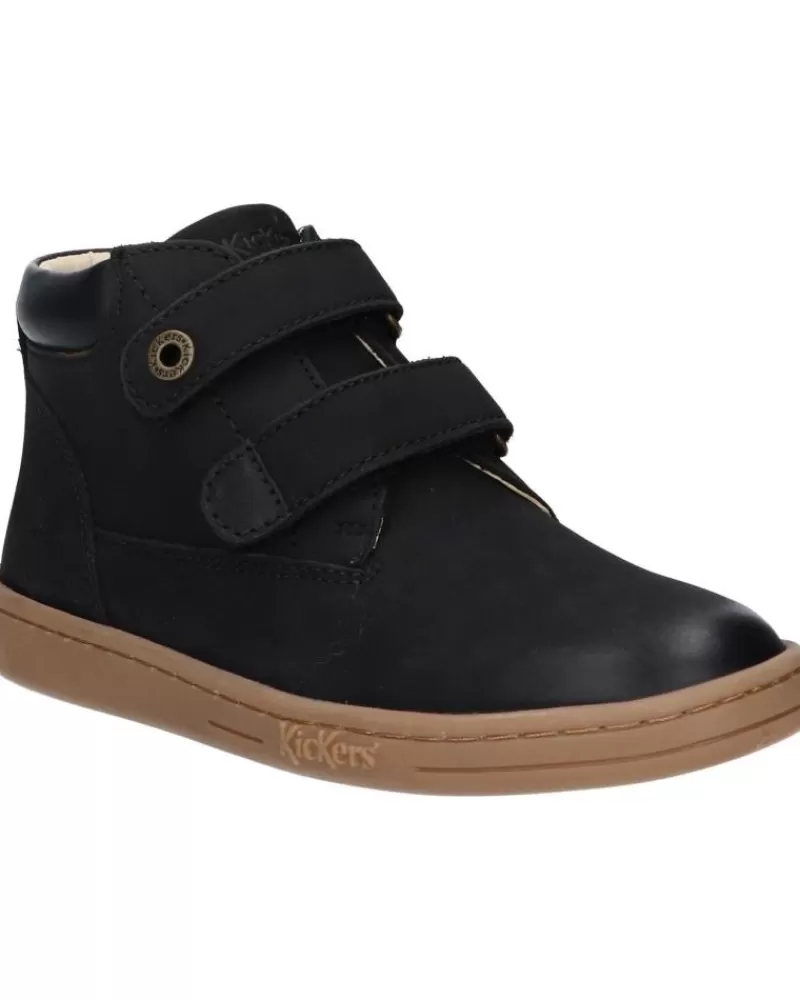 Boy KICKERS Mid Boots-Girl And Boy 571987-30 Tacland Golf 8 Noir