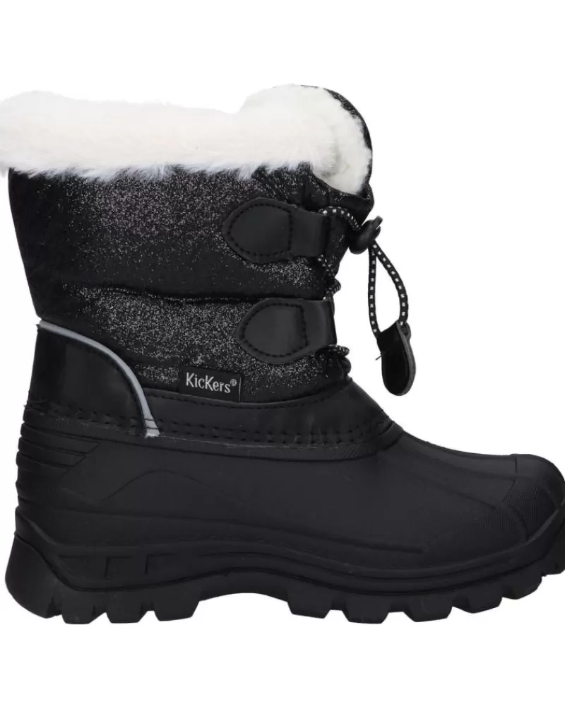 Boy KICKERS Mid Boots-Girl And Boy 653264-10 Sealsnow 81 Noir Brillant