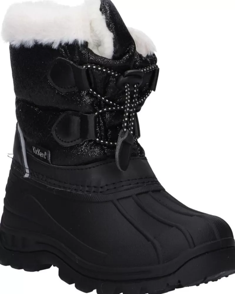 Boy KICKERS Mid Boots-Girl And Boy 653264-10 Sealsnow 81 Noir Brillant