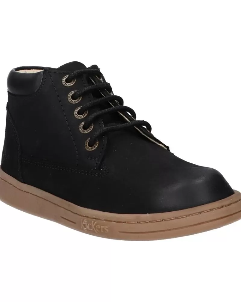 Boy KICKERS Mid Boots-Girl And Boy 785323-30 Tacland Golf 8 Noir
