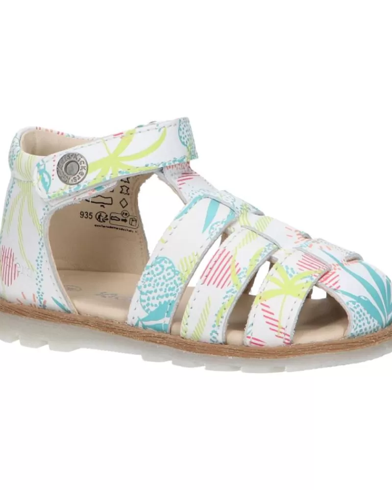 Boy KICKERS Sandals-Girl And Boy 927621-10 Nonopi Cow Nappa 33 Blanc Sunshine