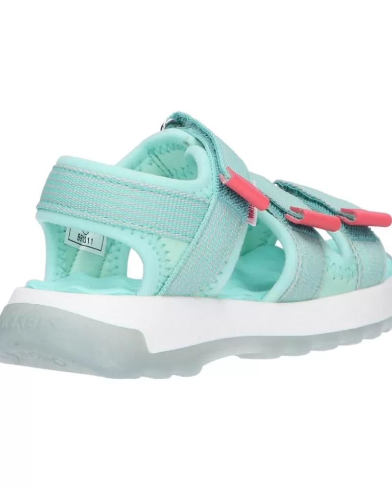 Boy KICKERS Sandals-Girl And Boy 928480-30 Kikco Strap 51 Bleu Clair