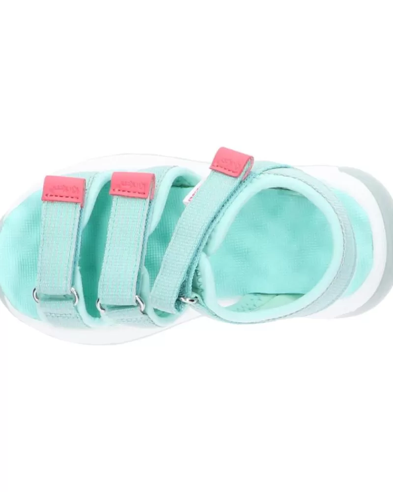 Boy KICKERS Sandals-Girl And Boy 928480-30 Kikco Strap 51 Bleu Clair