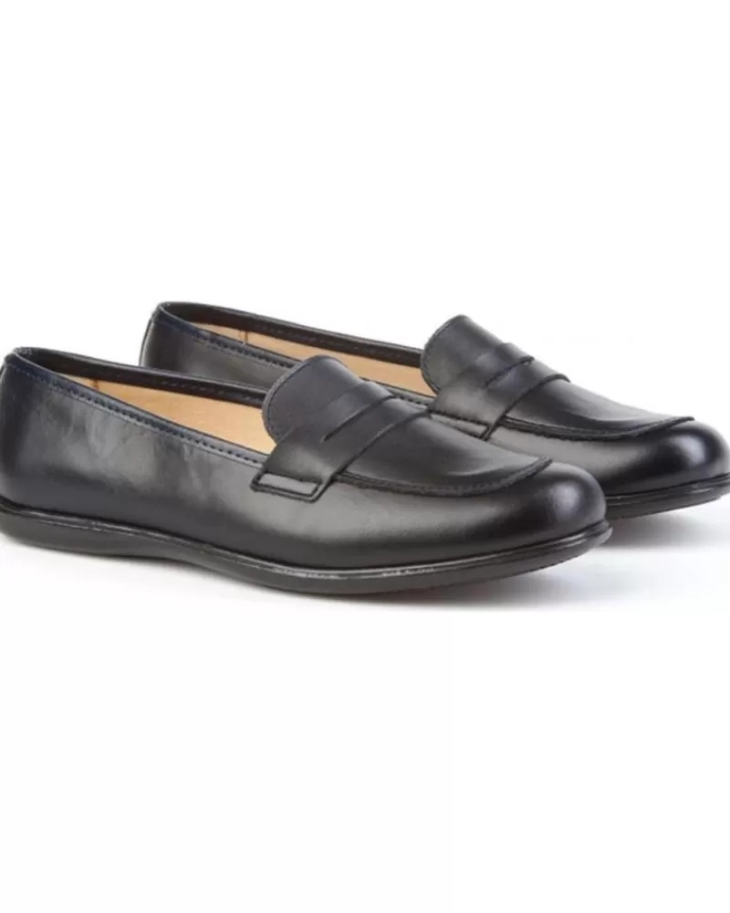 Boy ANGELITOS Moccasins-Girl And Boy Mocasines Escolar Piel 466 Marino