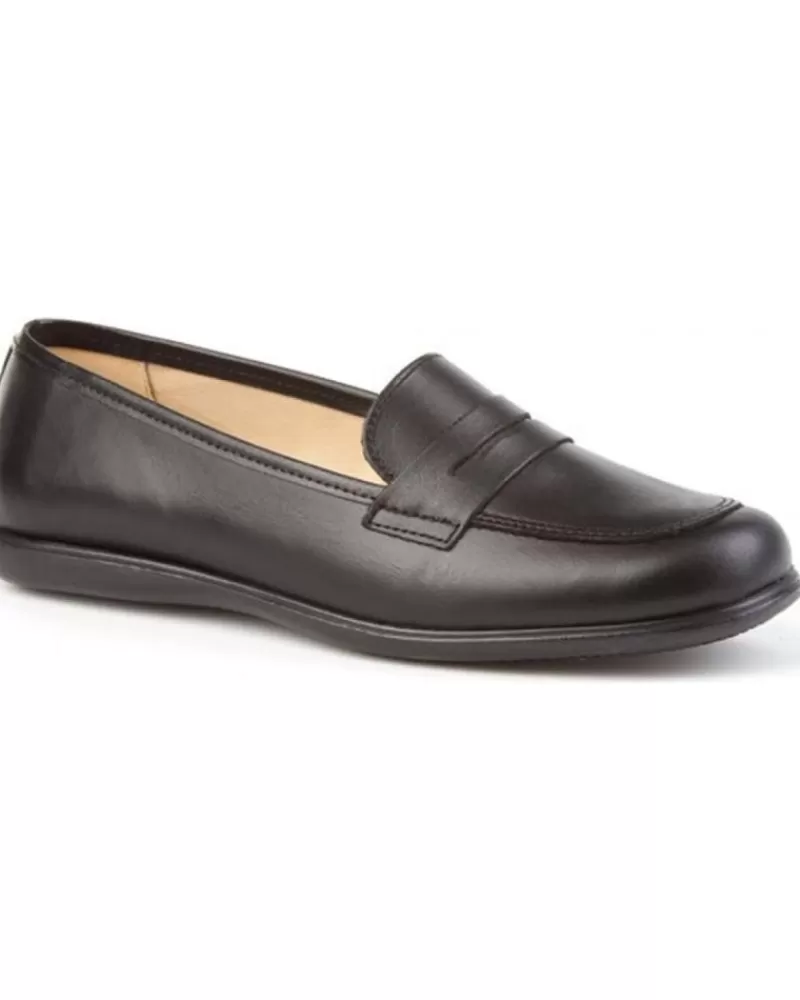 Boy ANGELITOS Moccasins-Girl And Boy Mocasines Escolar Piel 466 Negro